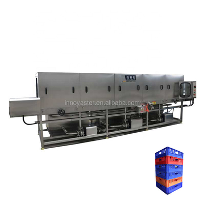 산업용 자동 플라스틱 컨테이너 세탁기 18kW 전력 215kg 용량