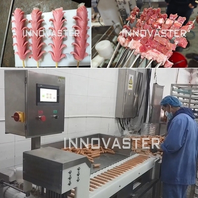 고기 식품 가공 자동 케밥 모양 생선 공 스키버 기계 1kW 전력