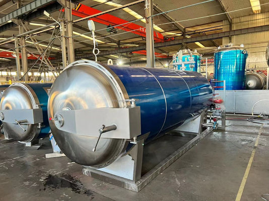 육류 밀라리 재배 및 자동 팩 조작용 두 배 배기 수평 살균기