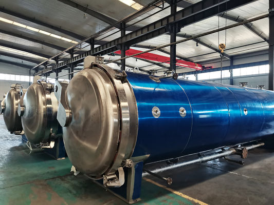 실린더 압력 용기 산업 살균을 위한 톤어 생선 오토클래브 기계