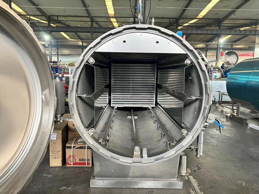 1100*1200*1500MM 커리 식품의 원통 압력 기구 오토클라브 생산 라인
