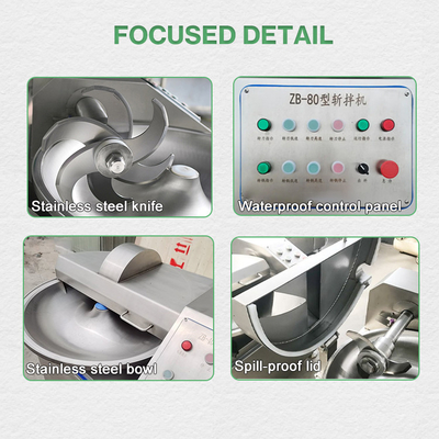 220V/230V/240V/110V 채소 샐러드 소시지 고기 톱커 컷 보울 컷머 머신 350 KG