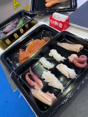 신선식품을 전체적으로 표시하기 위한 자동 피부 진공 포장 기계