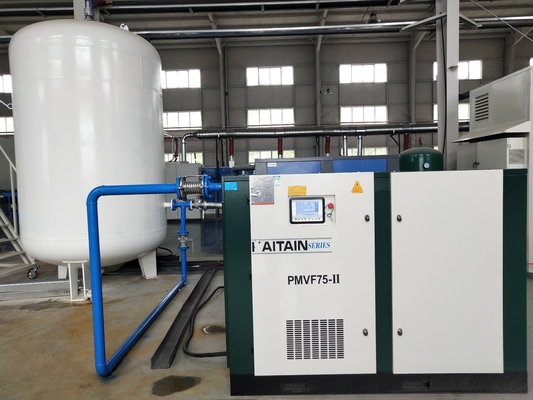 공기유유 75kw 100HP 영구 자석 인버터 두 단계 나사 공기 압축기
